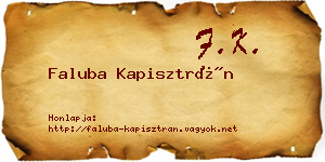 Faluba Kapisztrán névjegykártya